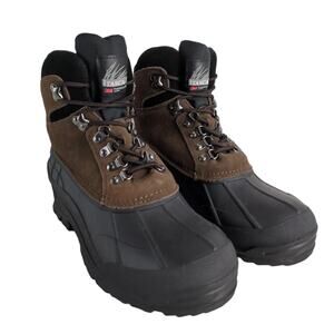 Itasca Ice Breaker Men's 8M Brown Leather Thinsulate Winter Duck Boots Insulated
